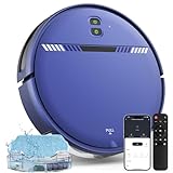 Robot Vacuum and Mop Combo, WiFi/App/Voice, Robotic Vacuum Cleaner with Schedule, 2 in 1 Mopping Robot Vacuum with Water Tank and Dustbin, Self-Charging, Slim, Ideal for Hard Floor, Pet Hair, Carpet
