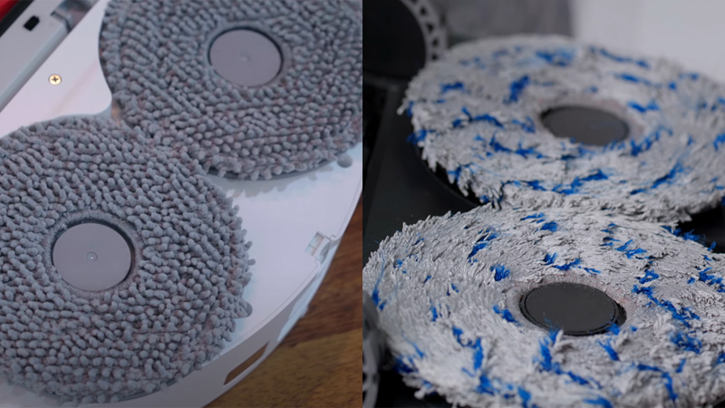 both use a pair of round-shaped mopping pads